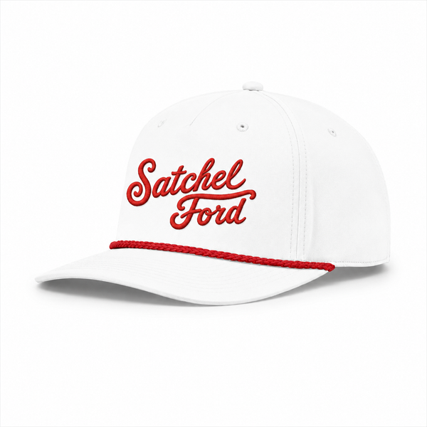 White Satchel Ford Hat